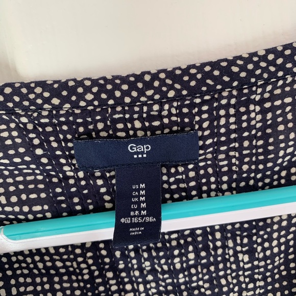 Navy and cream GAP peplum top - Picture 2 of 2